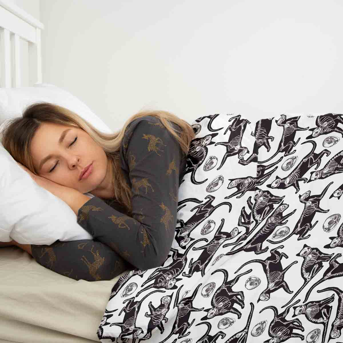 Original therapy blanket - cotton cover Halloween cat