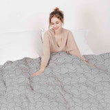 Therapy blankets bedding set grey geometric hearts
