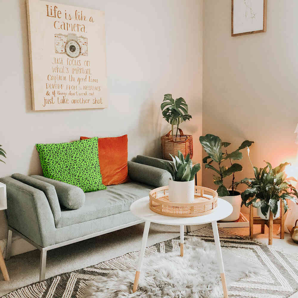 Almohada de salud verde claro con signo de interrogación