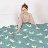 Coperte terapeutiche biancheria da letto copertura origami cigno