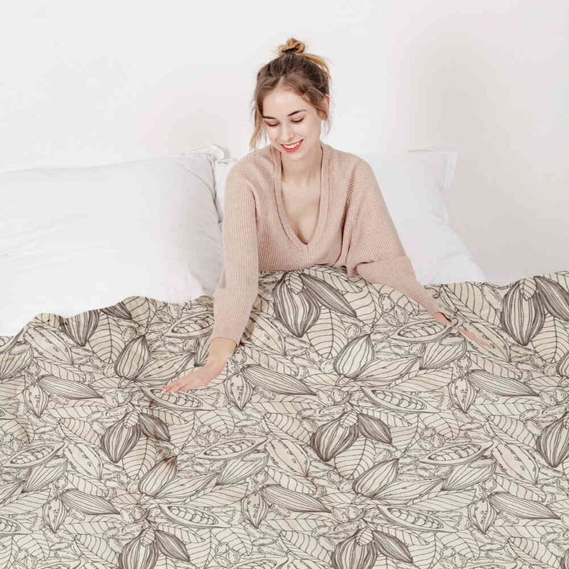 Therapy blanket bedding set cocoa plant