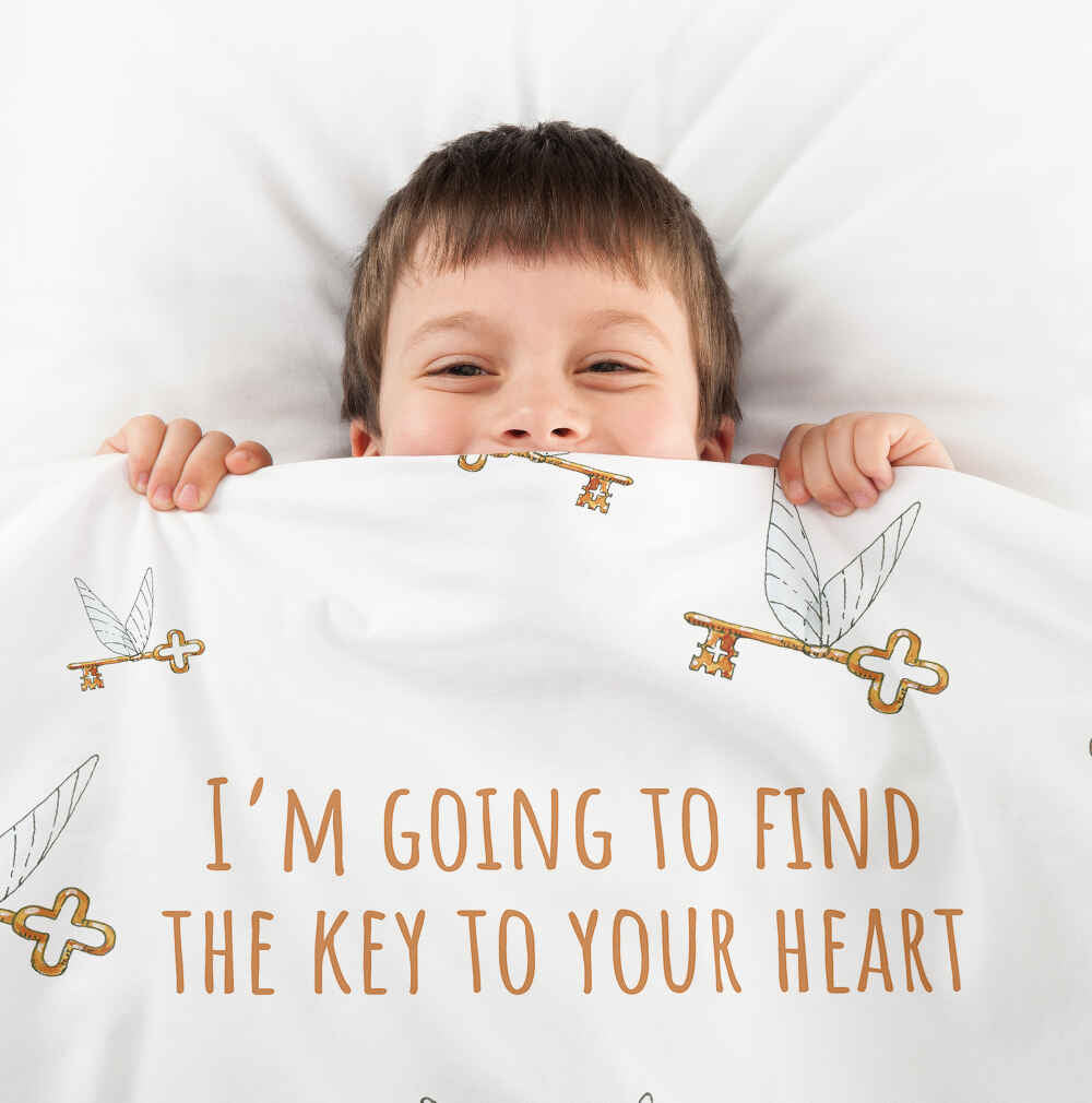 Original therapy blanket - cotton cover white with flying key