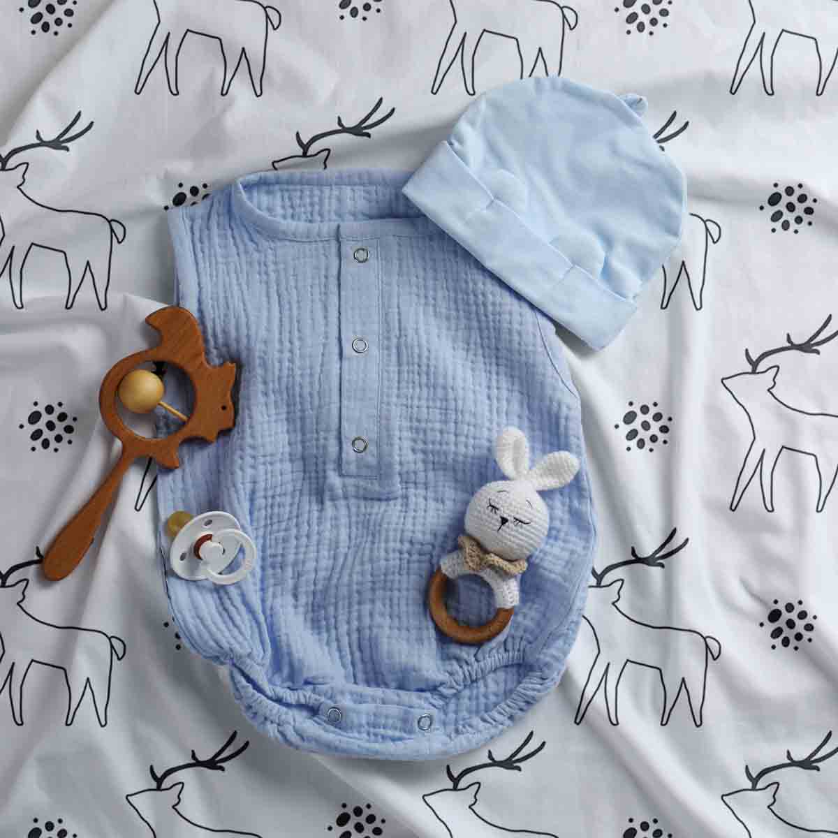 Original therapy blanket - cotton cover white with deer