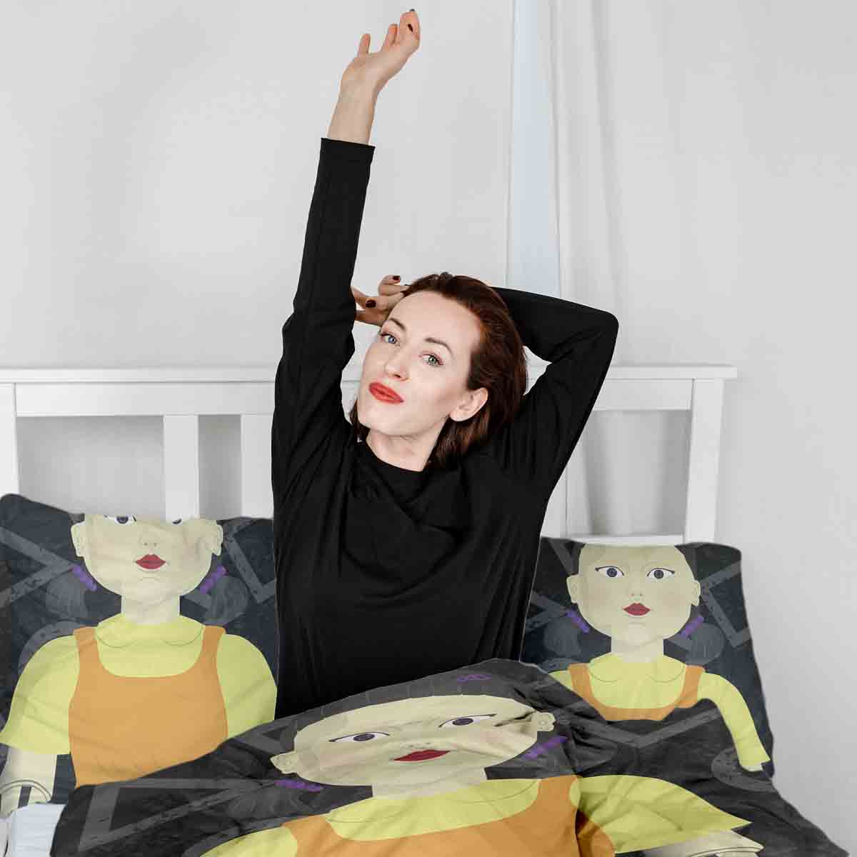 Therapiedecken beddengoed set rood licht, groen licht