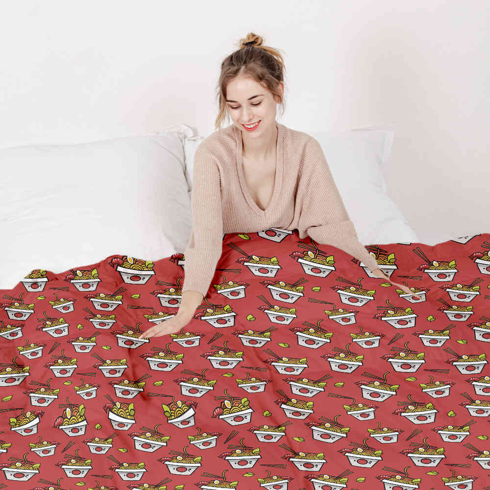 Couverture thérapeutique originale - Housse en coton rouge à emporter