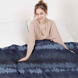 Therapy blankets bedding set blue sound waves