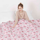 Set di biancheria da letto con coperte terapeutiche e dolci cuoricini