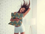 Almohada de salud verde con ardilla