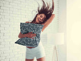 Health pillow with blue branches