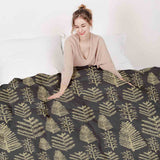 Set de ropa de cama con manta terapéutica y motivo de bosque