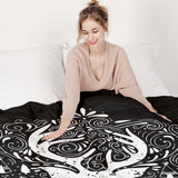 Set de ropa de cama con manta terapéutica negro Merry Christmas