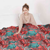 Therapy Blanket Bedding Set Abstract Red