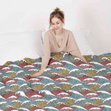 Therapy blankets and bedding set, colorful wave breakers.