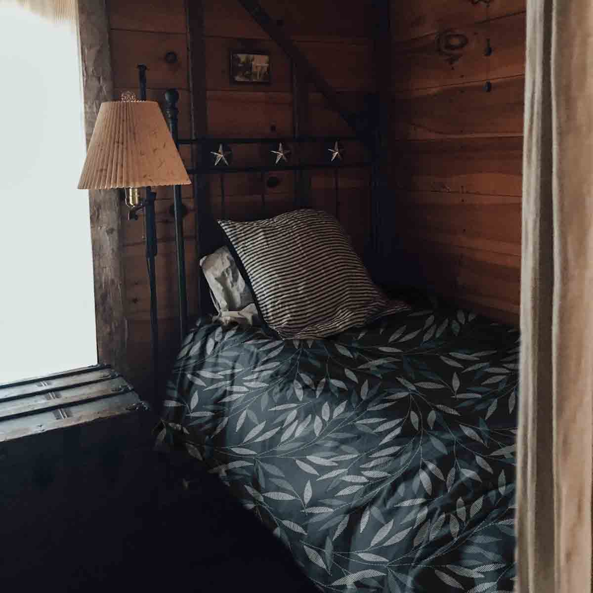 Originele therapiedeken - katoenen hoes met blauwe takken