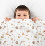 Therapy blanket bedding set, white with Schnatz (presumably a brand or design name).