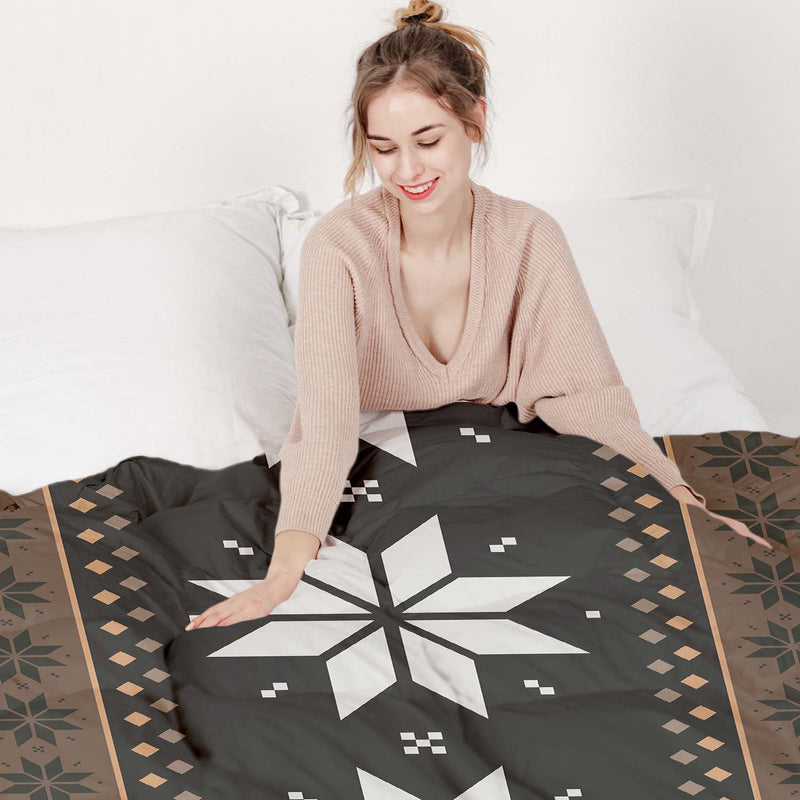Therapy blanket bedding set, striped with stars.