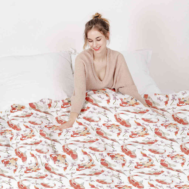 Therapy blanket bedding set carp orange
