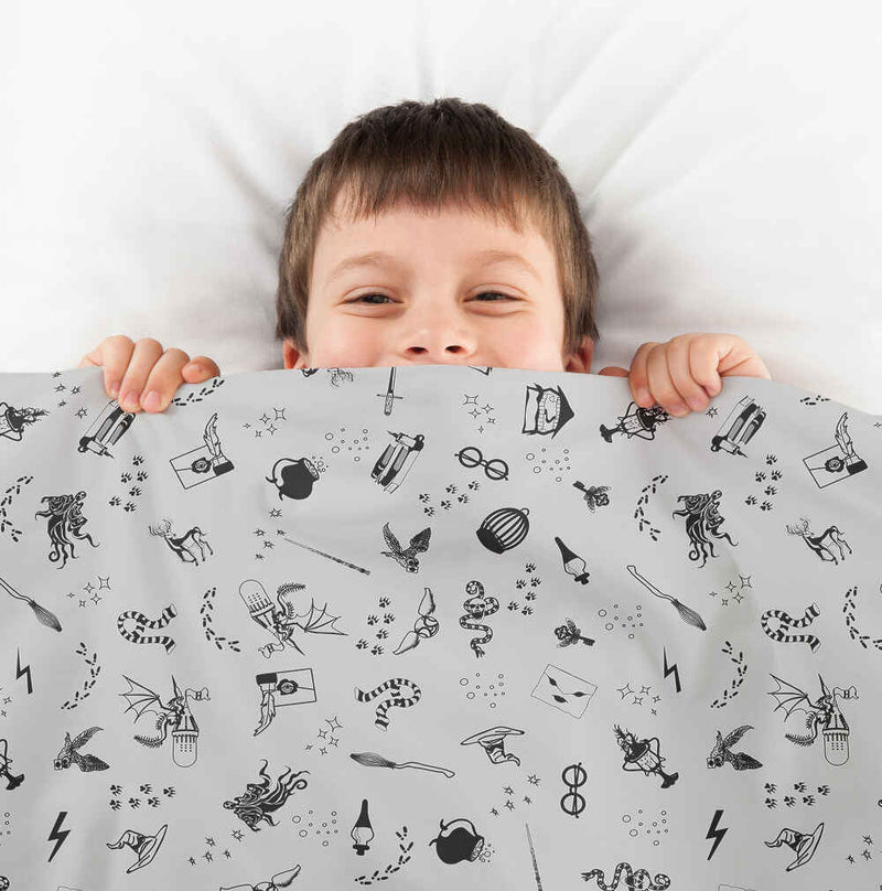 Therapy blanket bedding set, grey, magic.