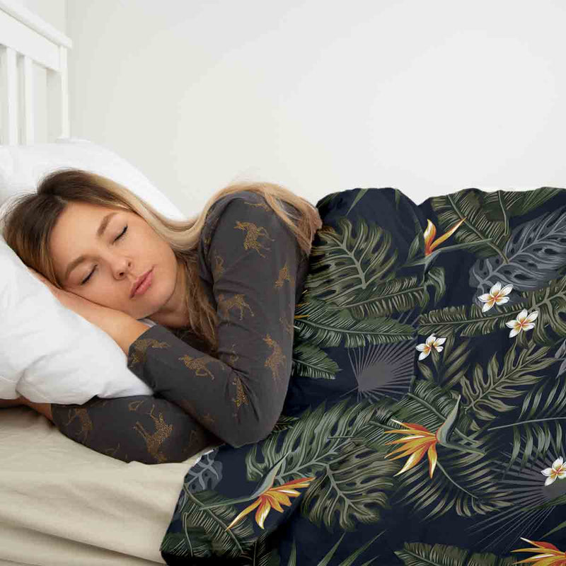 Set de ropa de cama con manta terapéutica Selva tropical