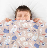 Set de ropa de cama con manta terapéutica y búho de Harry