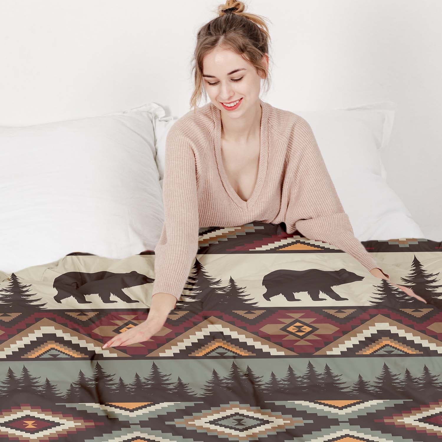 Therapy blankets bedding set brown Norway