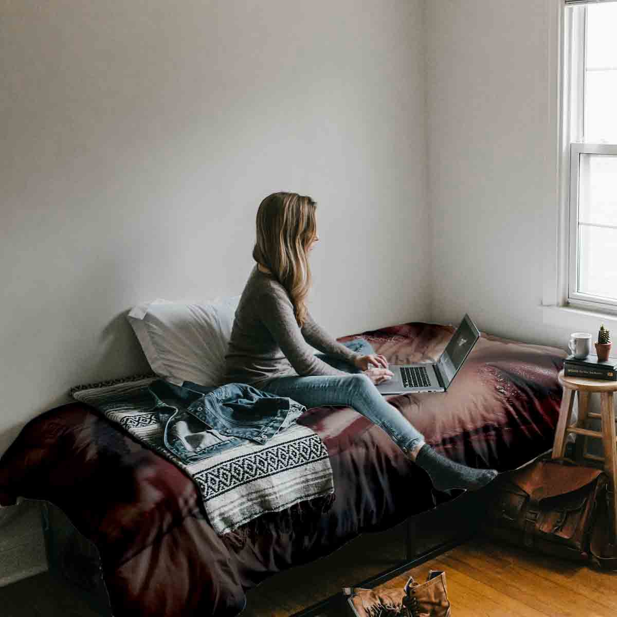 Therapy blankets bedding set Halloween face