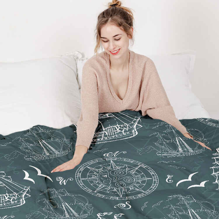 Coperte terapeutiche con rivestimento in cotone con navi