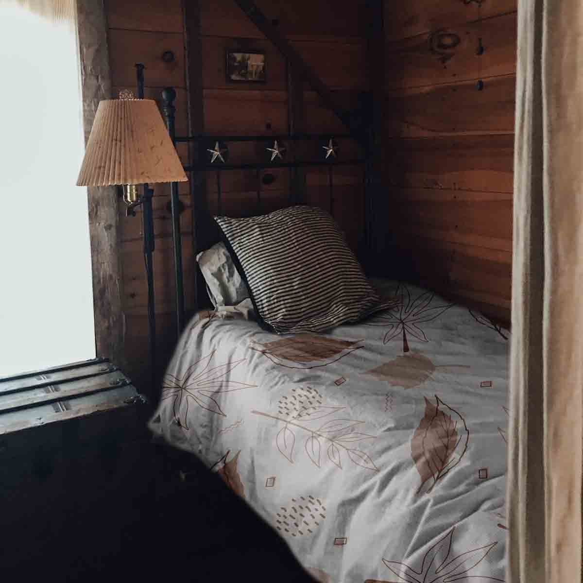 Manta terapéutica original - Funda de algodón rosa con hojas