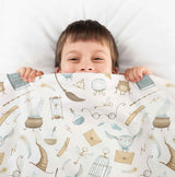 Therapy blanket bedding set, white, magical things.
