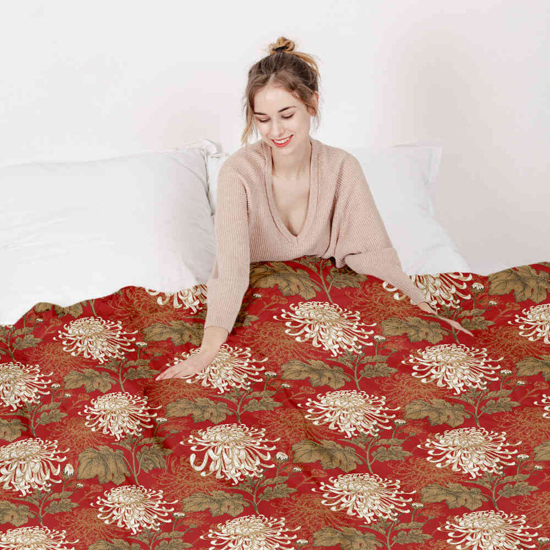 Coperte terapeutiche con rivestimento in cotone Rosso grande fiore
