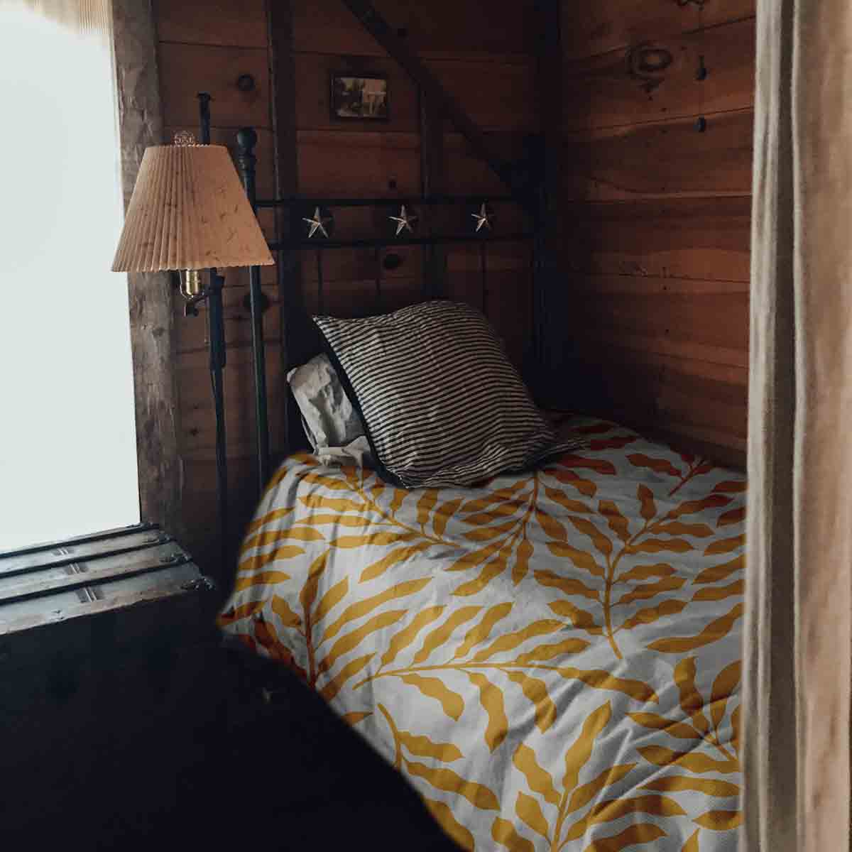 Original therapy blanket - cotton cover with yellow branches