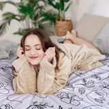 Therapy blankets bedding set boho flowers