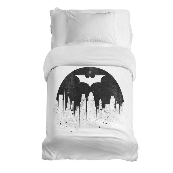 Therapy blanket with cotton cover, white Batman.