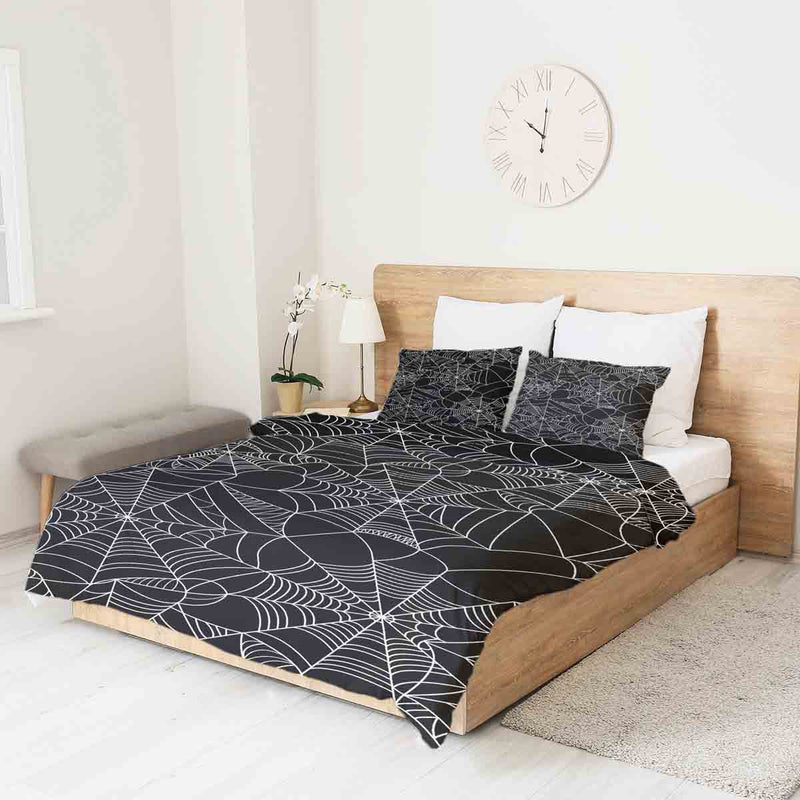 Coperte terapeutiche con rivestimento in cotone nero con ragnatela